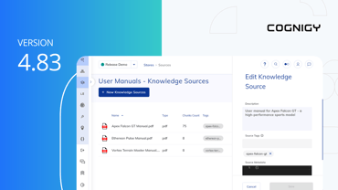 Source Tag Editability in Knowledge AI and More with Cognigy.AI v4.83