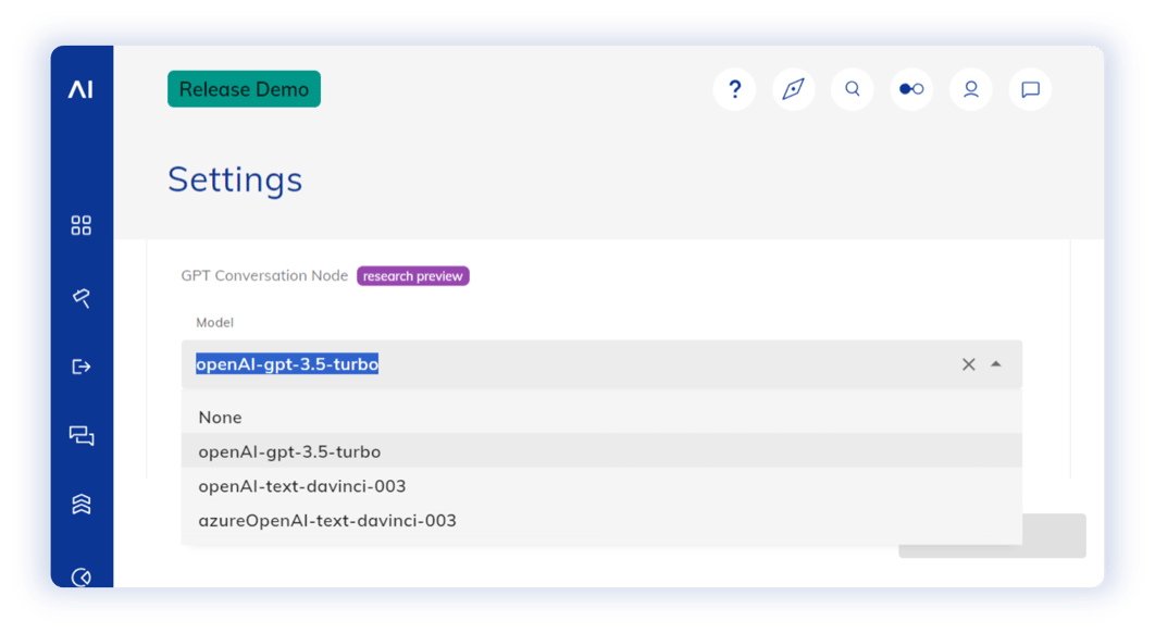 GPT Conversation Node Setting