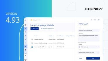Native Integration with Amazon Titan Embeddings and More with Cognigy.AI v4.93