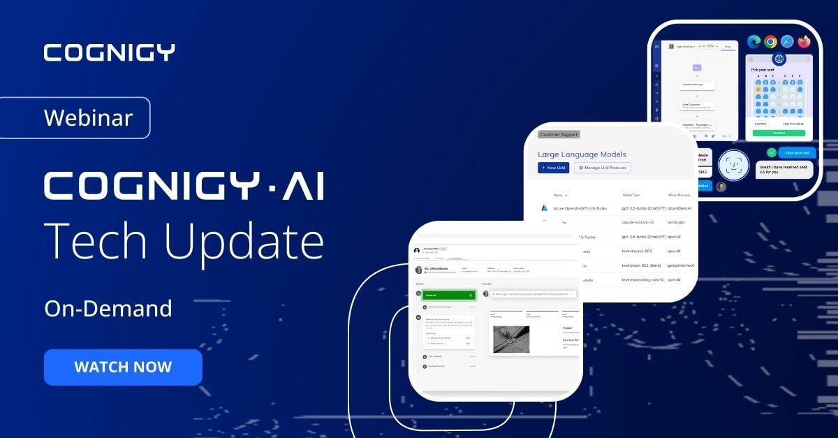 Now On-Demand: Cognigy.AI Tech Update Q3 2023